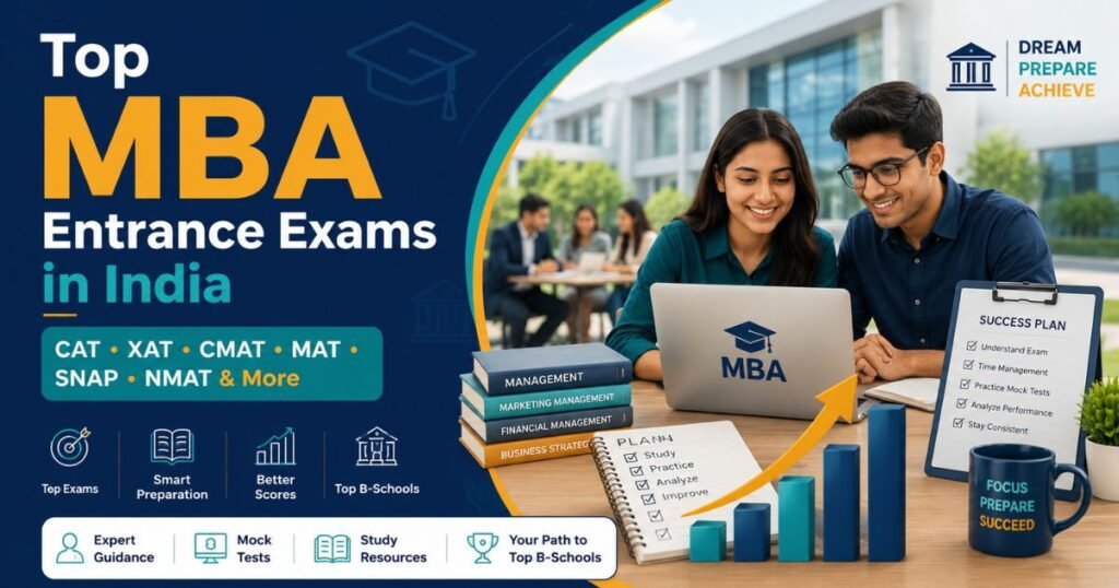 Top MBA Entrance Exams in India: CAT, XAT, CMAT, MAT, SNAP, NMAT, MAH MBA CET, OJEE MBA & More