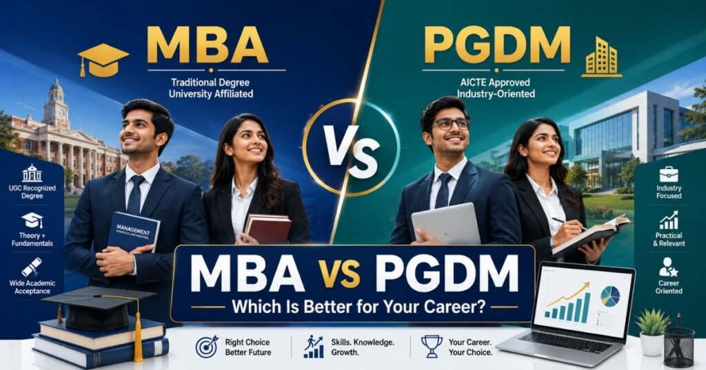 MBA vs PGDM: Difference, Fees, Eligibility, Career Scope, Salary & Which Is Better?