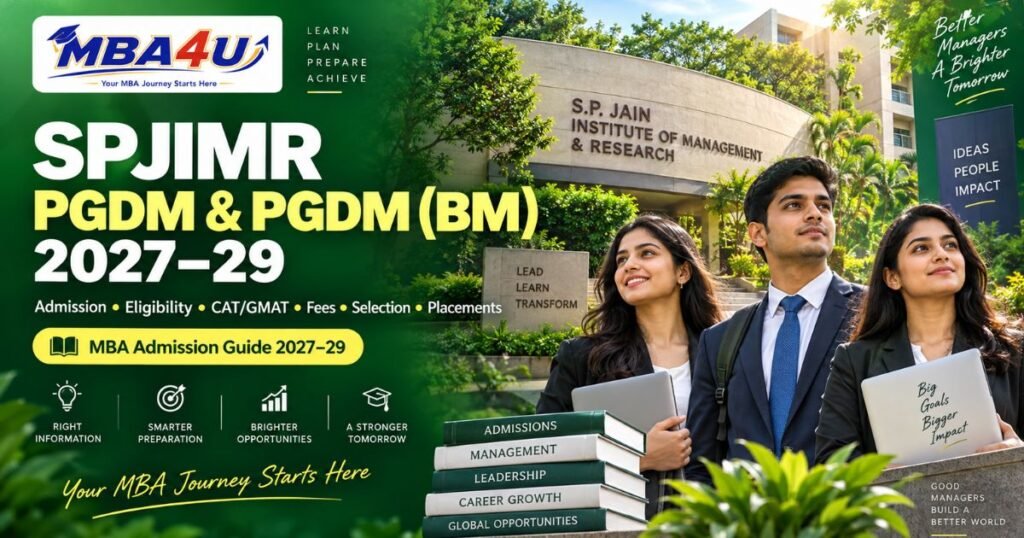 SPJIMR PGDM Admission 2027–29