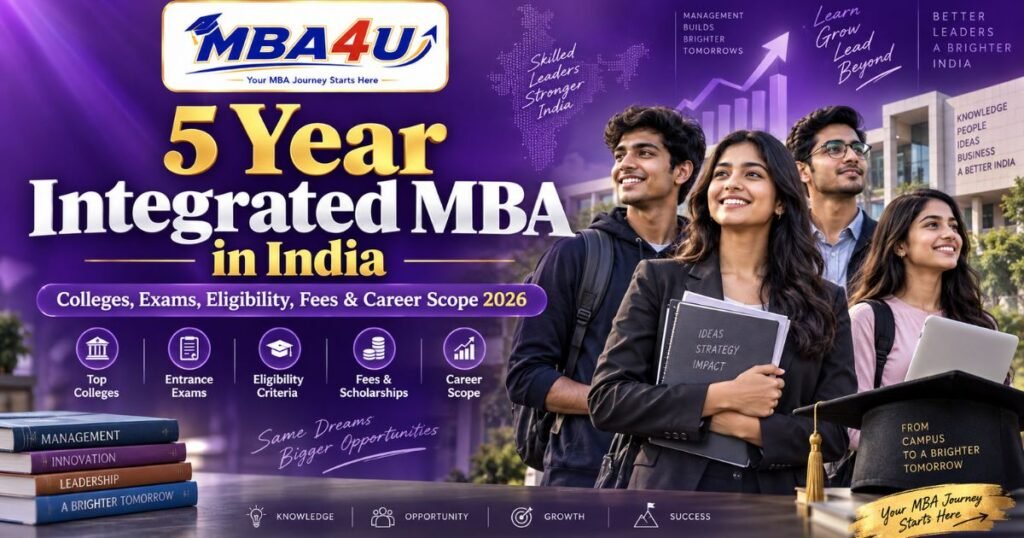 5 year integrated MBA in India after 12th